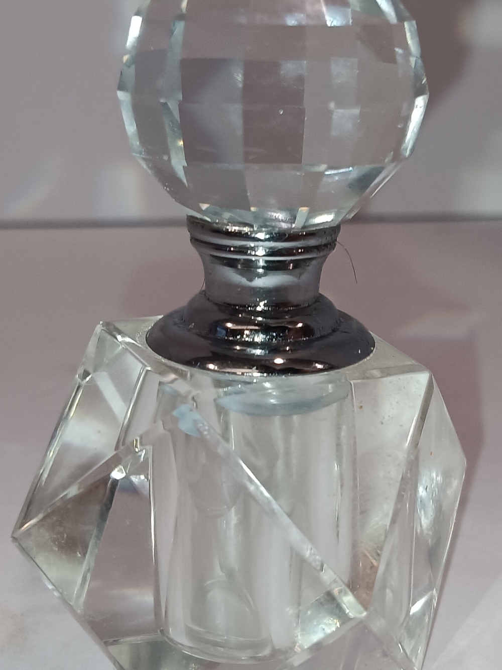 Crystal perfume bottle designed by Oleg Cassini